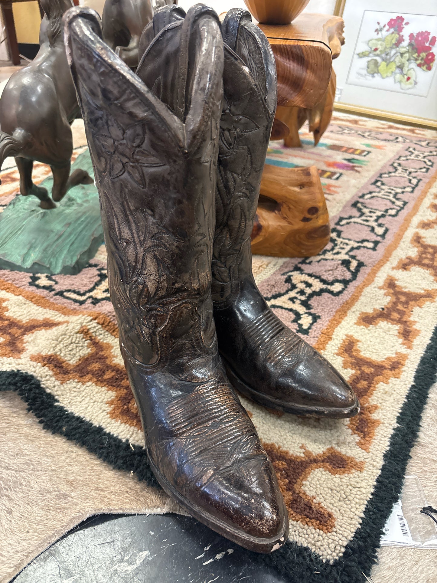 Resin Cowboy Boots- Stamped Austin Productions 1969