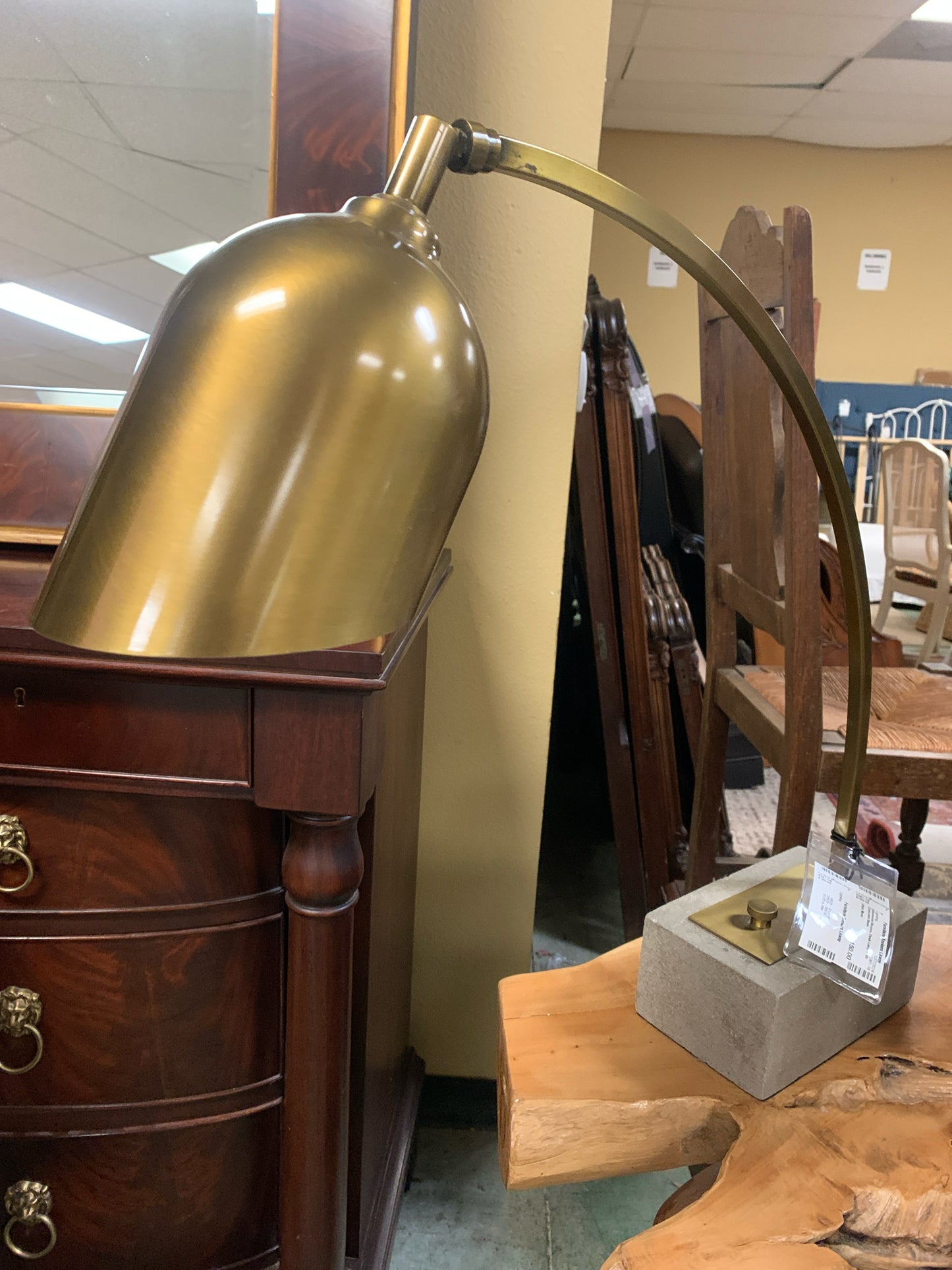 Uttermost Bronze Desk Lamp with Concrete Base