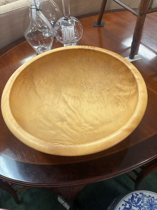 Signed Maple Wood 20" Bowl