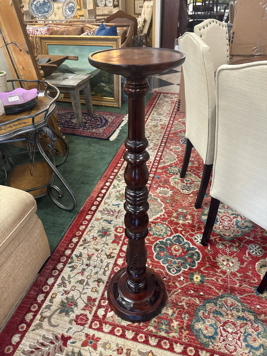Mahogany Wood Ornate Plant Stand 43" Tall