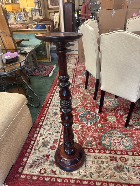 Mahogany Wood Ornate Plant Stand 43" Tall