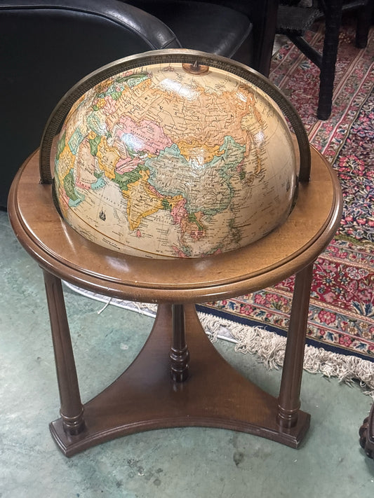 World Globe on Wood Stand