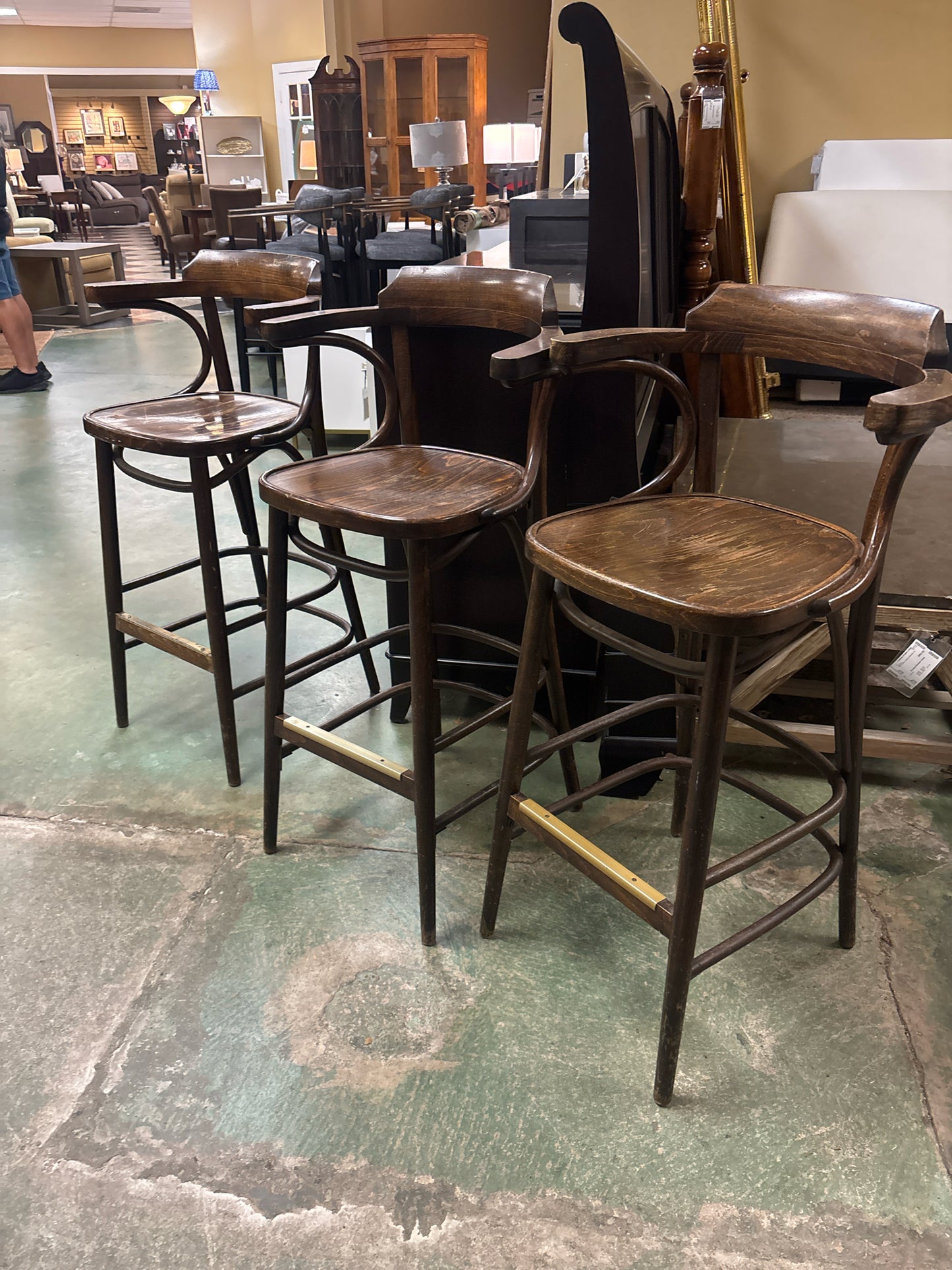 SET 3 Wooden Barstools