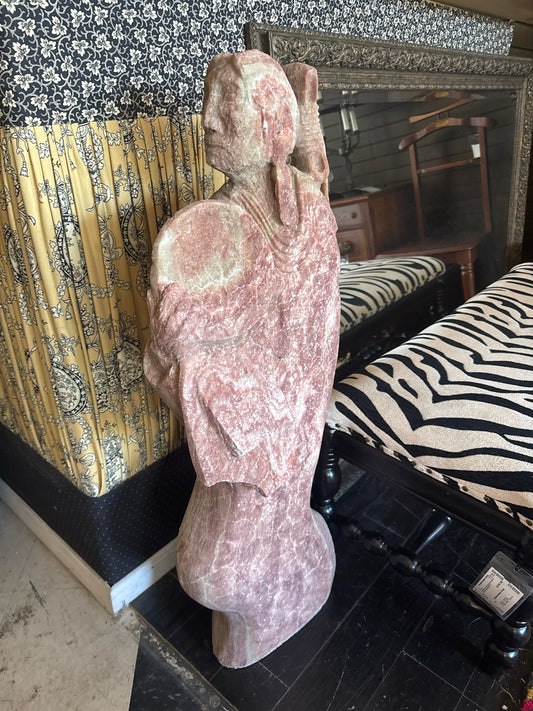 42"Granite Indian Carved Statue by Native Americans