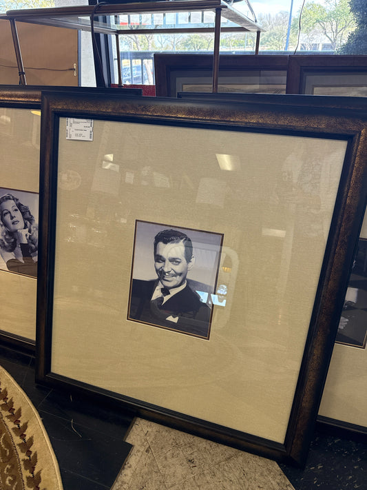 (35x37) Cary Grant Print in Black Frame w/Linen Matting