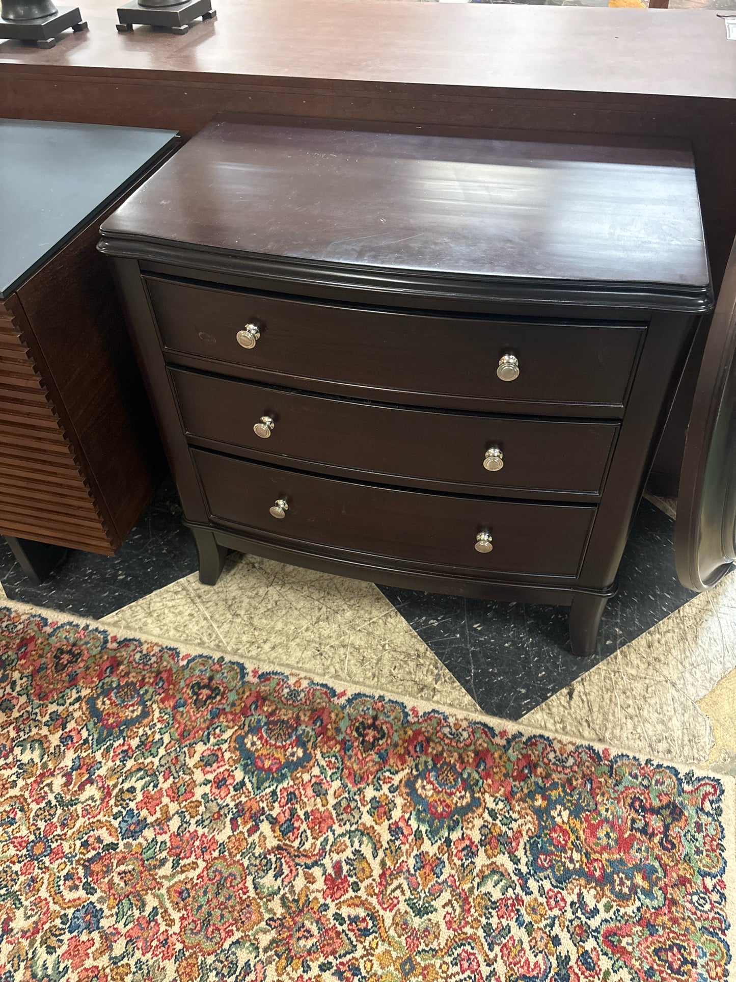 PAIR of Moderne by Crescent Mahogany Nightstands