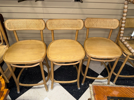Ballard Design Thea Brentwood Cane Back Counter Height Stools-Set of 5