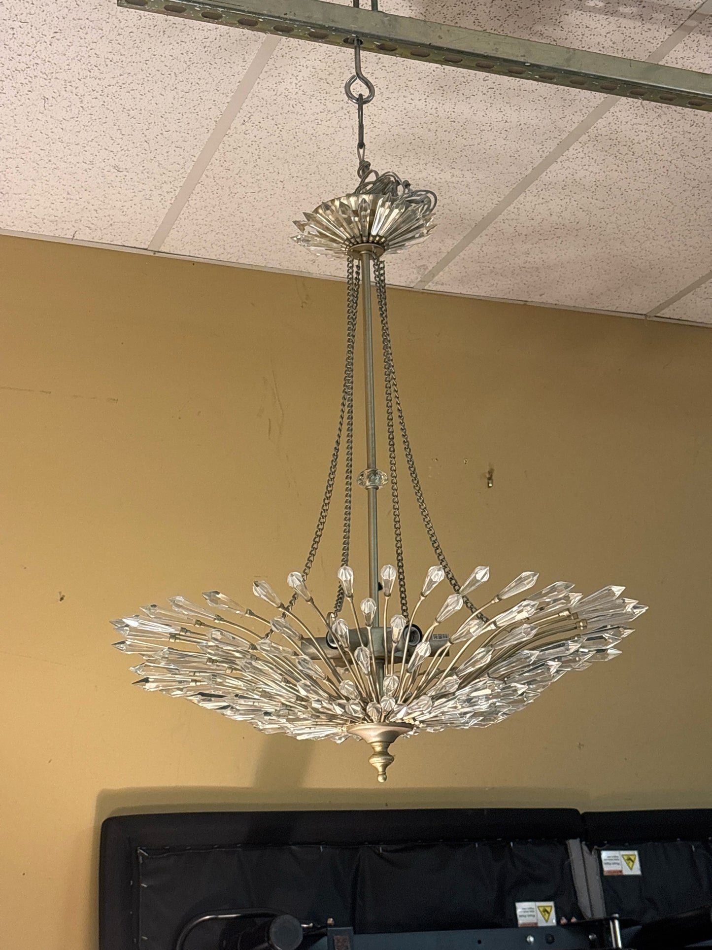Elk Viva Natura 6Lt Chandelier in Aged Silver (extra crystals in box@desk)