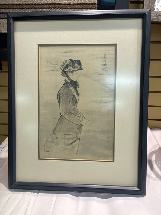 PRINT - Edgar Allan Poe "Annabelle Lee" in Black Frame 17x21
