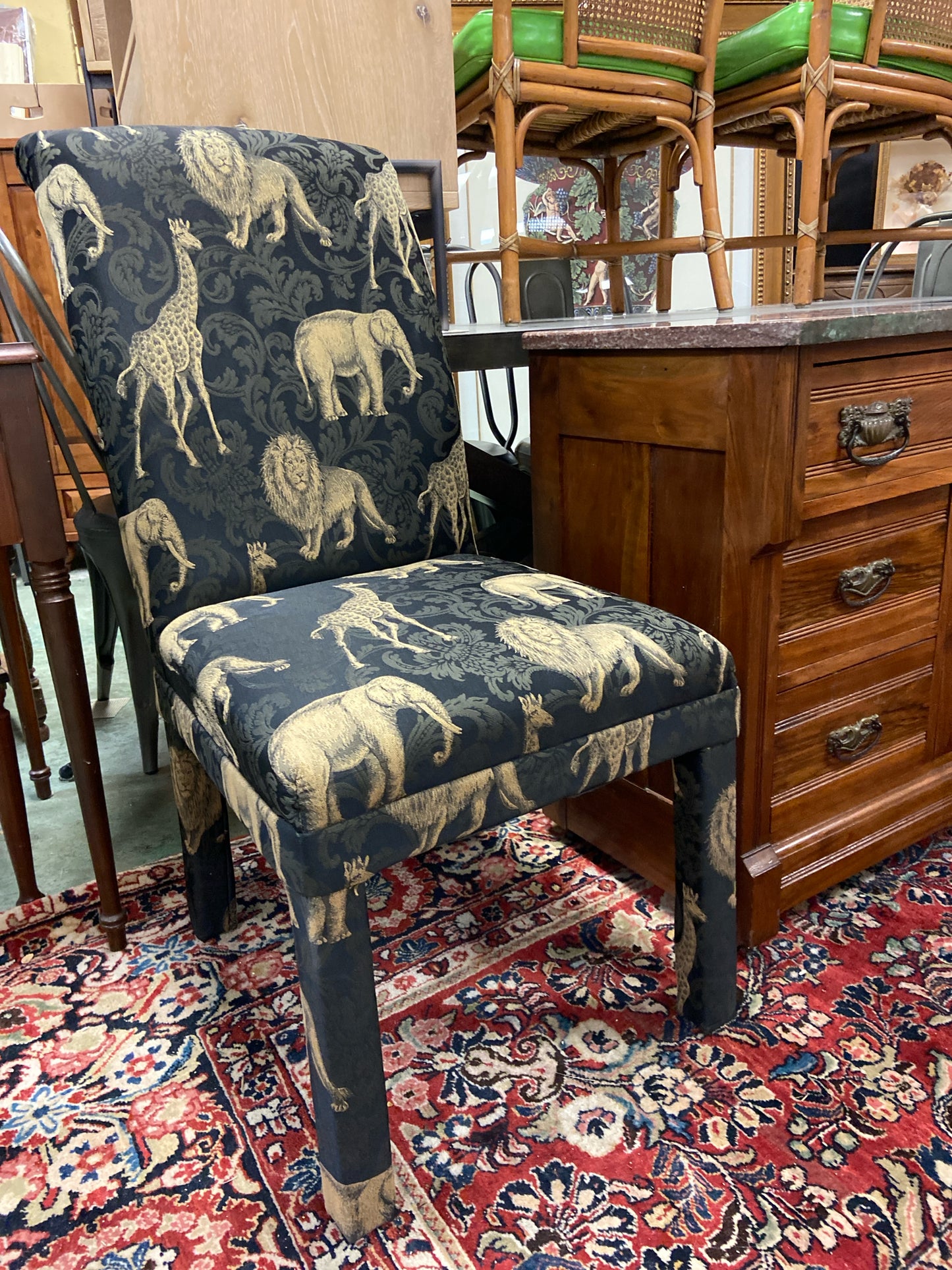 Safari Pattern Style Accent Chairs (SET 2)