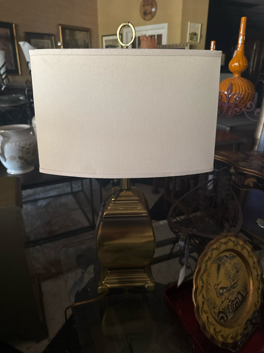 Brass Table Lamp Hollywood Regency