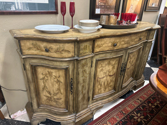 Painted Buffet Olive & Gold  (87x21x40)