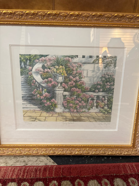 Signed & Numbered Lithograph "Spring Garden 2"(25x22)