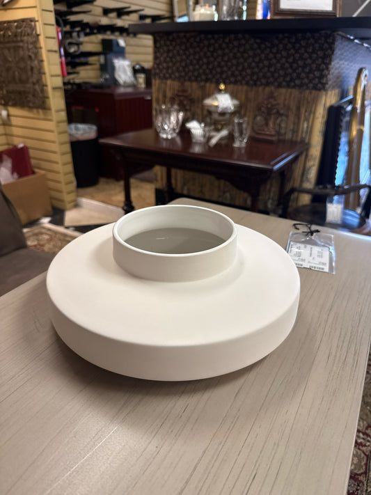 Karakter- Ceramic Matte White "Discus" Vase