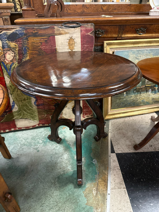 31" Theodore Alexander Round Side Table w/Ornate Base