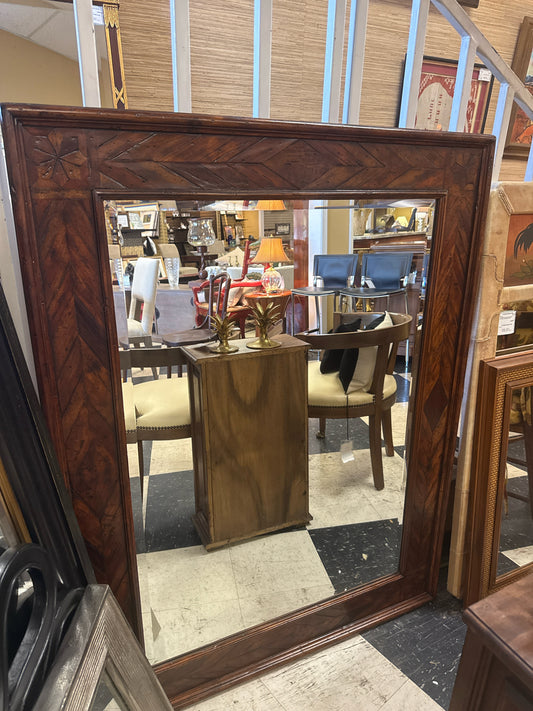 (40x52) Theodore Alexander- Wooden Beveled Mirror w/Inaly