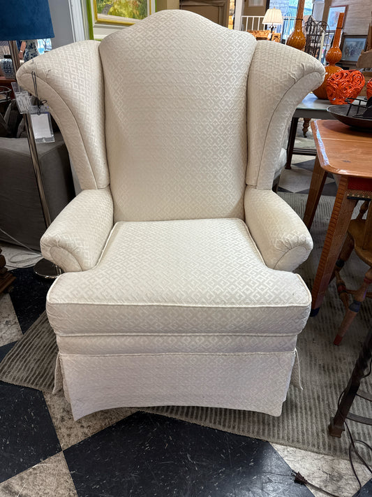 Ivory Wing Back Chair