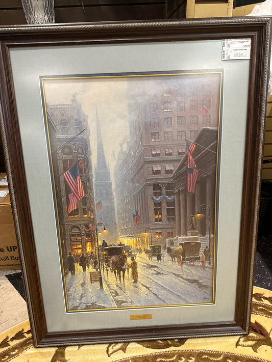 Signed & Numbered G Harvey "Wall St"in Brown Frame (30x40)