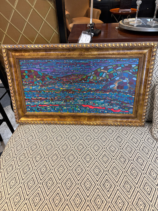 Framed Orig. Acrylic "Rivers and Song" Abstract Painting