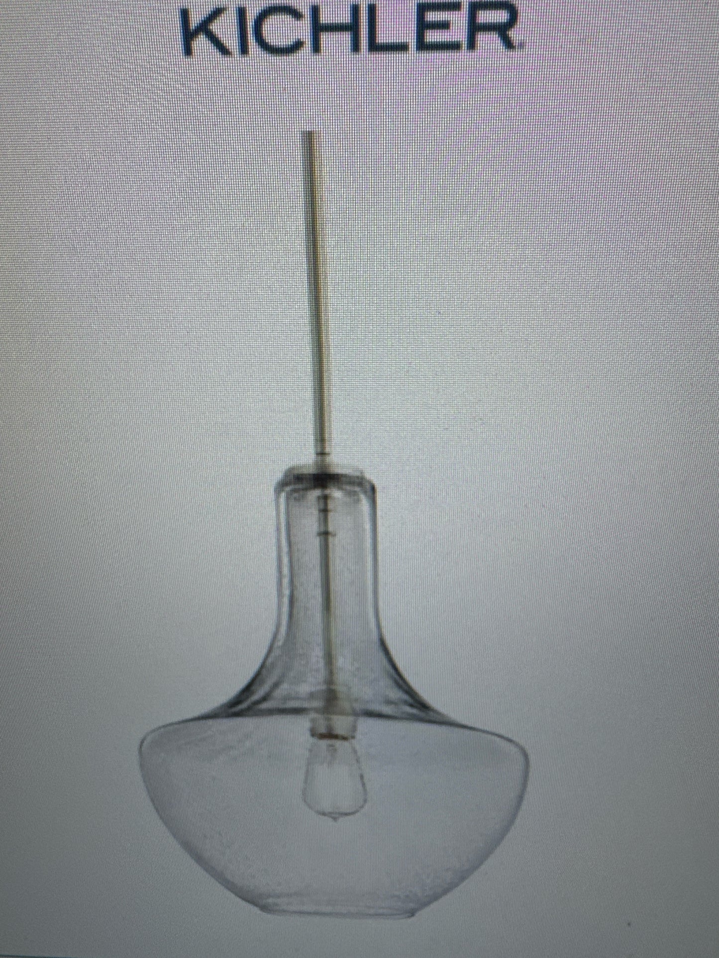 Kichler Pendant Light w/Seeded Glass 11"