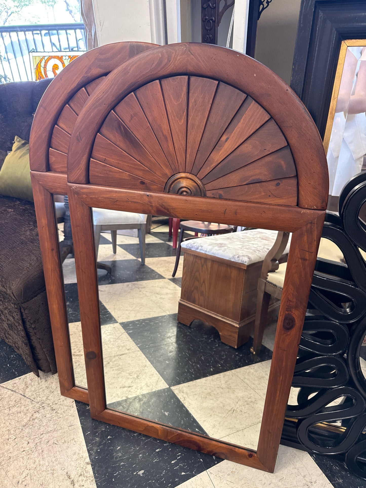 (24x44) Ethan Allen Country Craftsman Pine Mirror