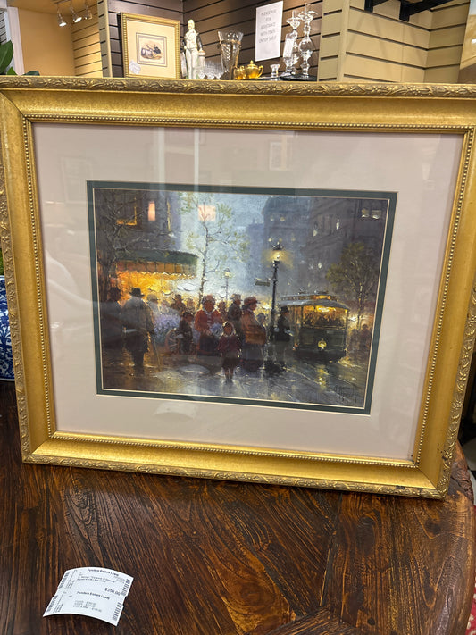 G. Harvey- "Sweet Memories" in Gold Frame (See COA) 25x22