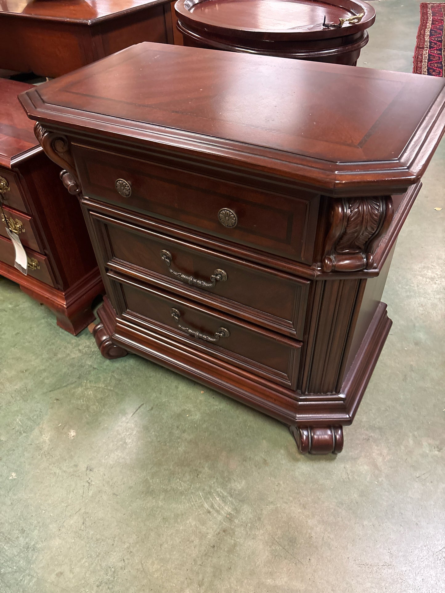 Cherry 3 Drawer Night Stand (31x29x18)