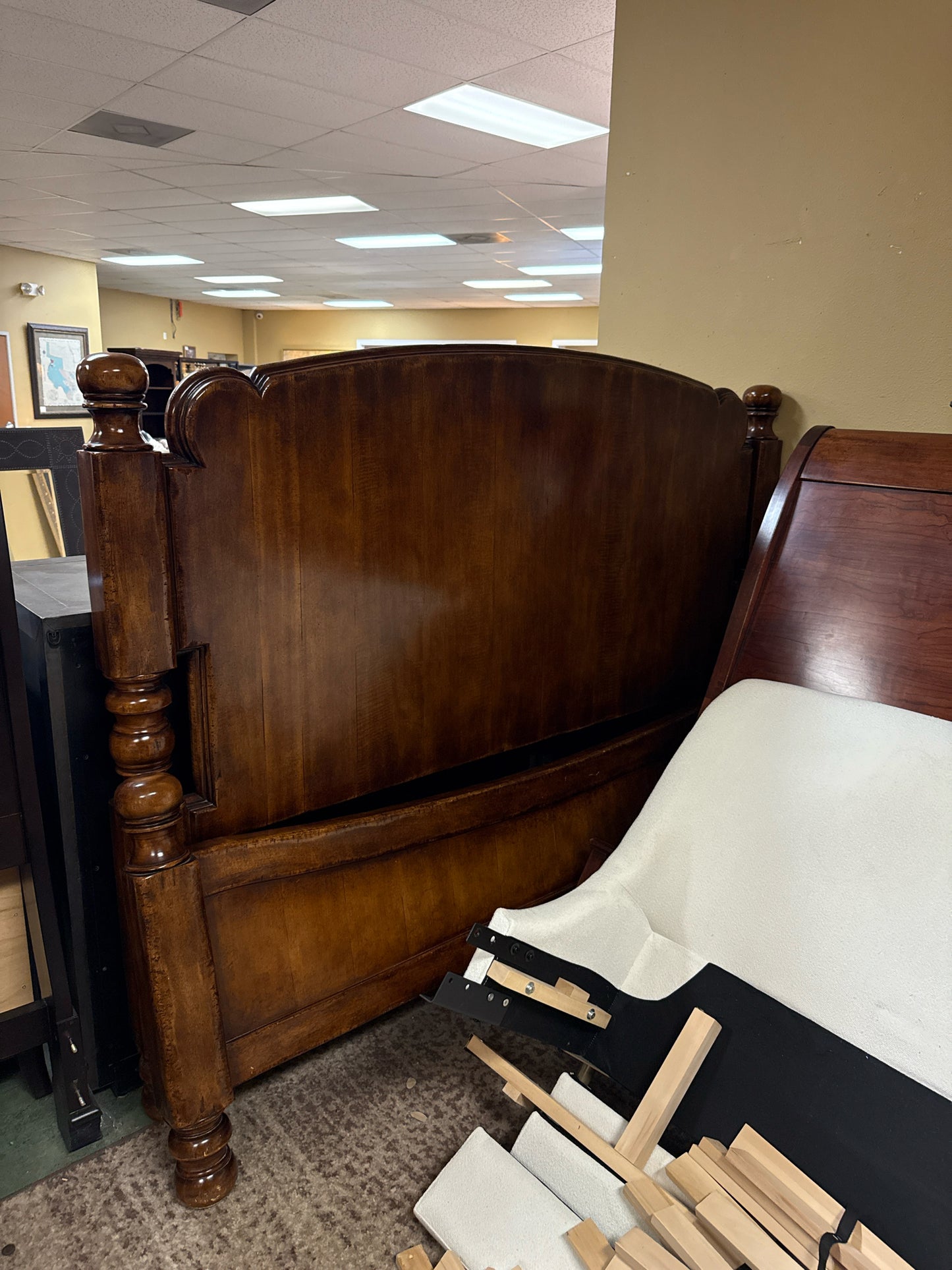 Solid Walnut Wood KING Bed (HB/FB)
