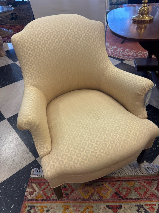 Cream Accent Arm Chair W/ Jacquard Print