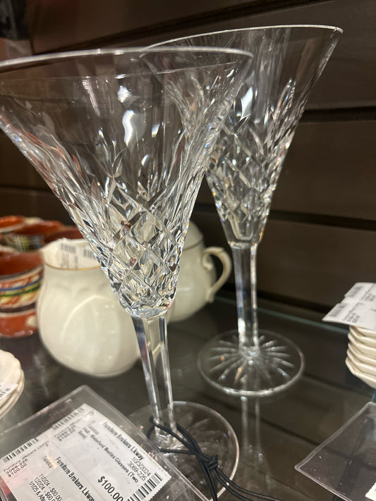 PAIR - Waterford Martini Glasses (Two Sizes)