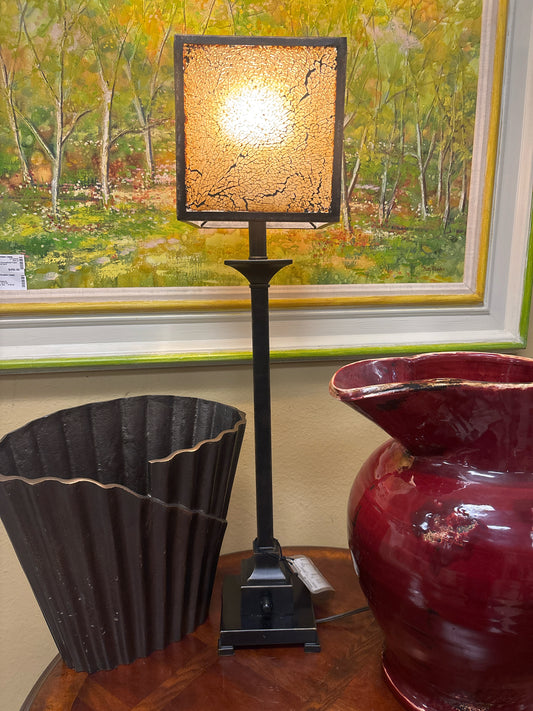 Uttermost Table Lamp with Square Glass