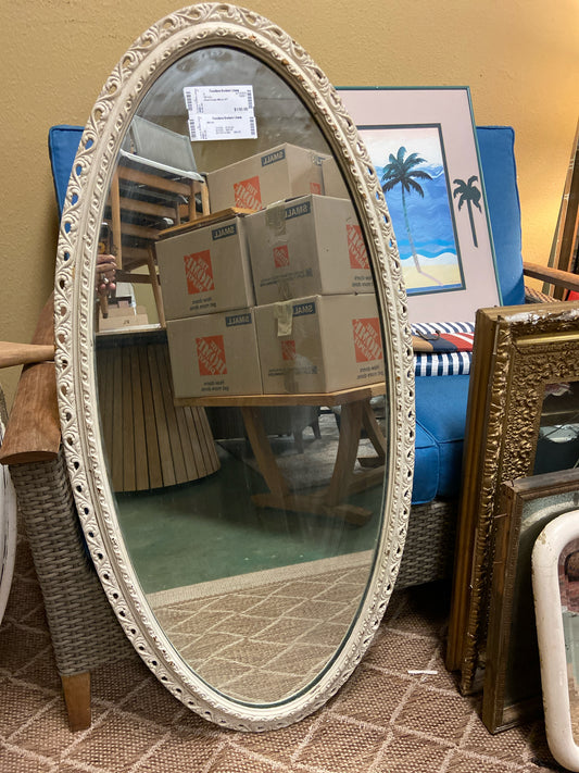 Oval Cream Mirror 41"