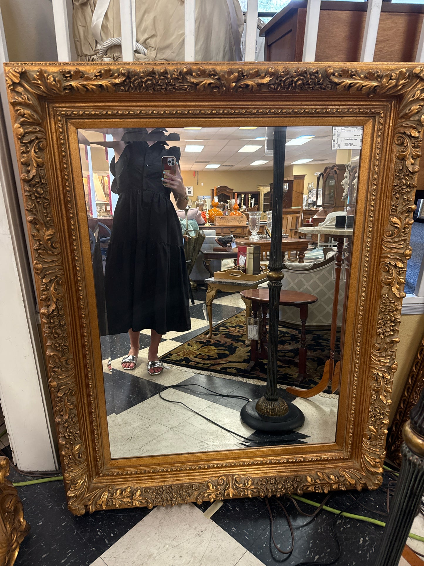 Beveled Gold Gilt Ornate Mirror (42x54)