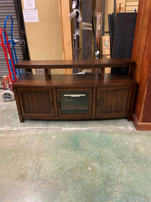 TV Console w/ Glass Shelves