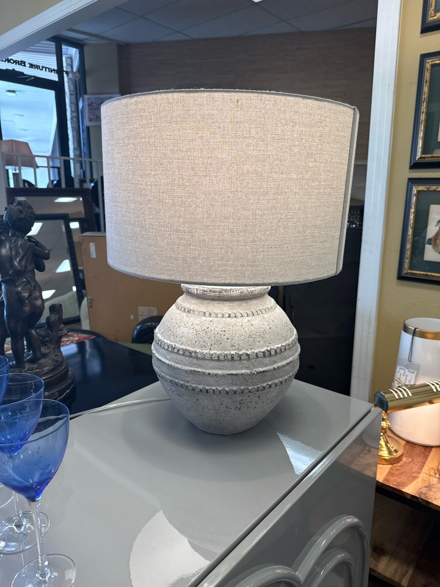 Pair Uttermost Montsant Grey Table Lamps