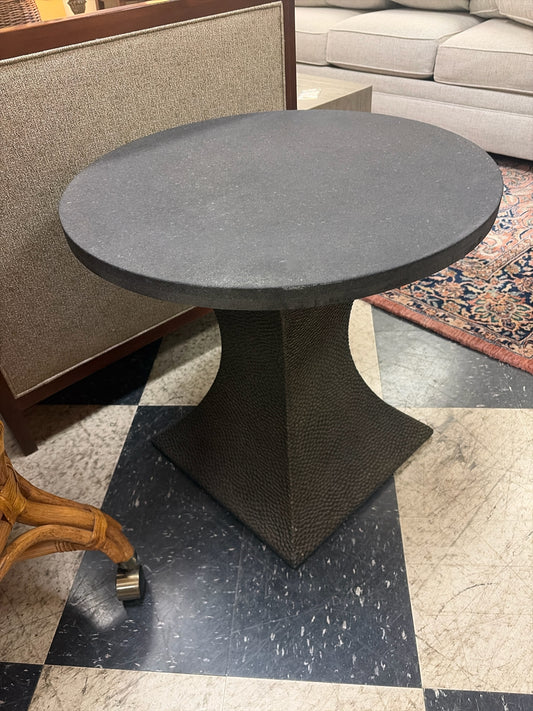 Hooker 26"Round Miramar Aventura Pollock Stone Veneer/Metal Table