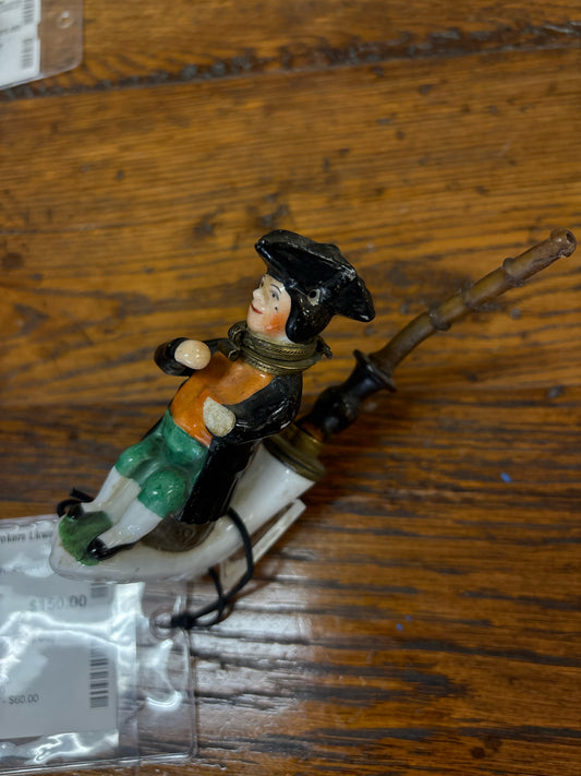 Staffordshire Figurine-Figural Styled Pipe