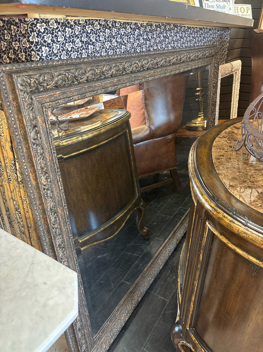 Large Beveled Mirror in Ornate Gold & Bronze Frame (61x44)
