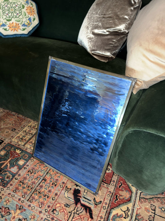 (2'x2') Blue Stained Glass Panel