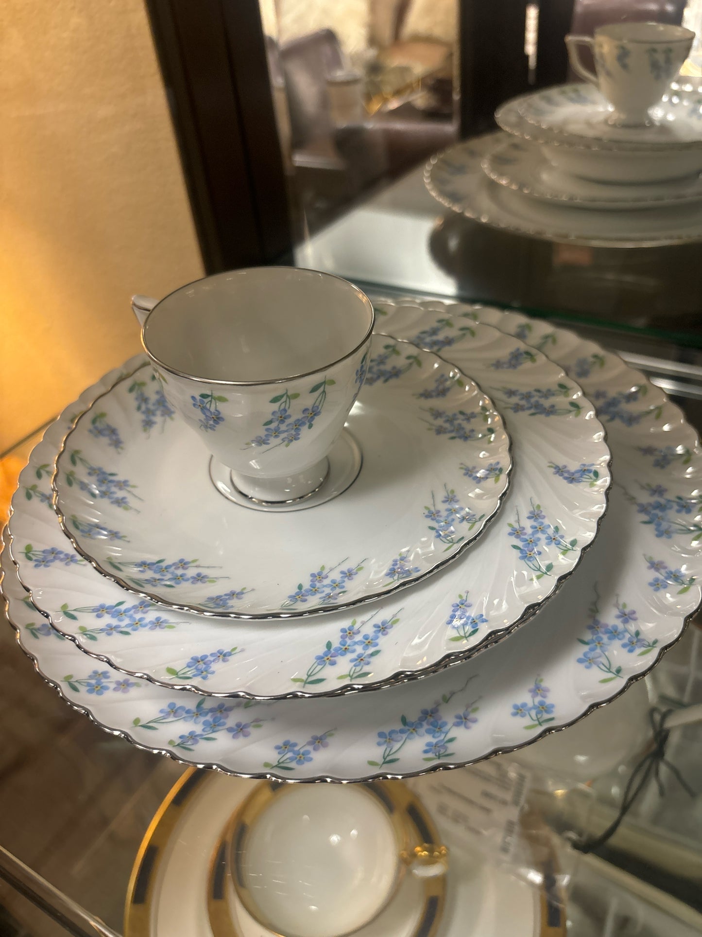 Royal Tettau China "Forget Me Not" 14 Place Setting-Items Included Listed