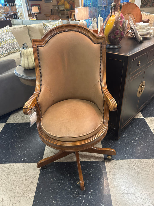 Century REAL Leather Desk Chair