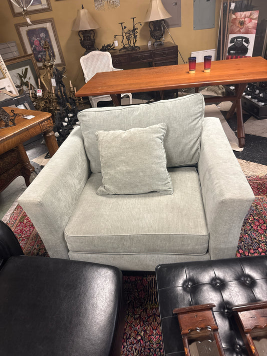 Light Sage Green Club Chair w/Pillow
