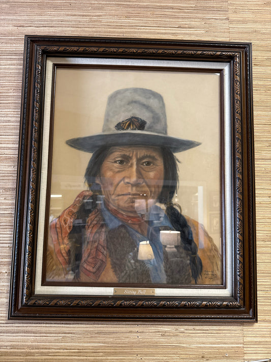 "Sitting Bull" Signed Orig. w/Brown Frame (21x26)