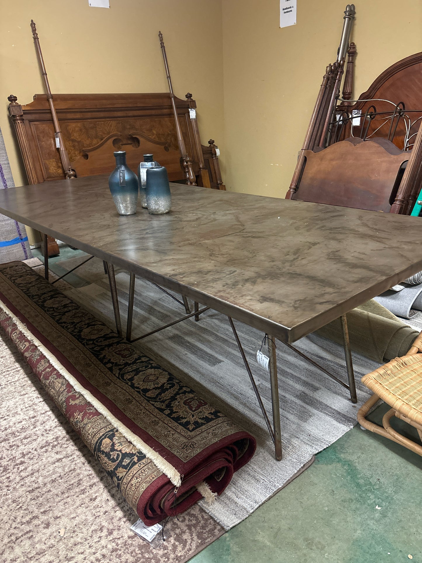 Four Hands Wesson Roman Dining Table (114'L x 44"W x 30"H)