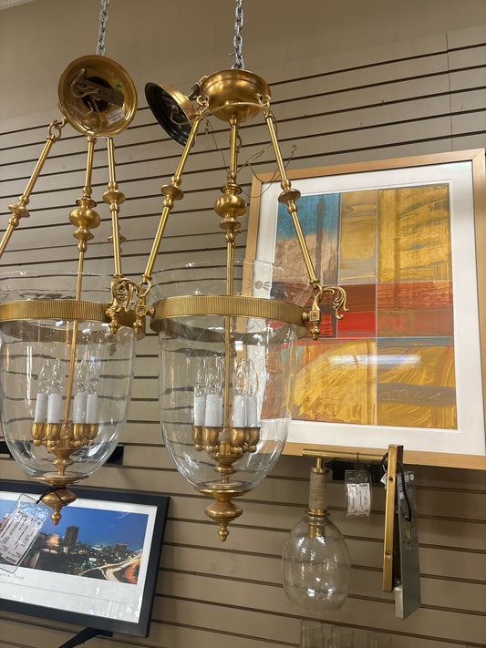 Colonial 6-Light Polished Brass Jamestown Foyer Chandelier (20wx42h)