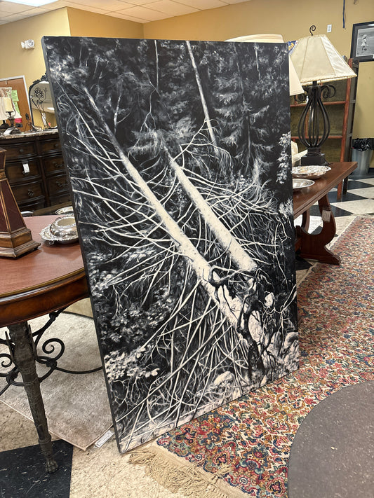 Acrylic on Canvas Trees - Black & White (37 1/4x 58 1/4)