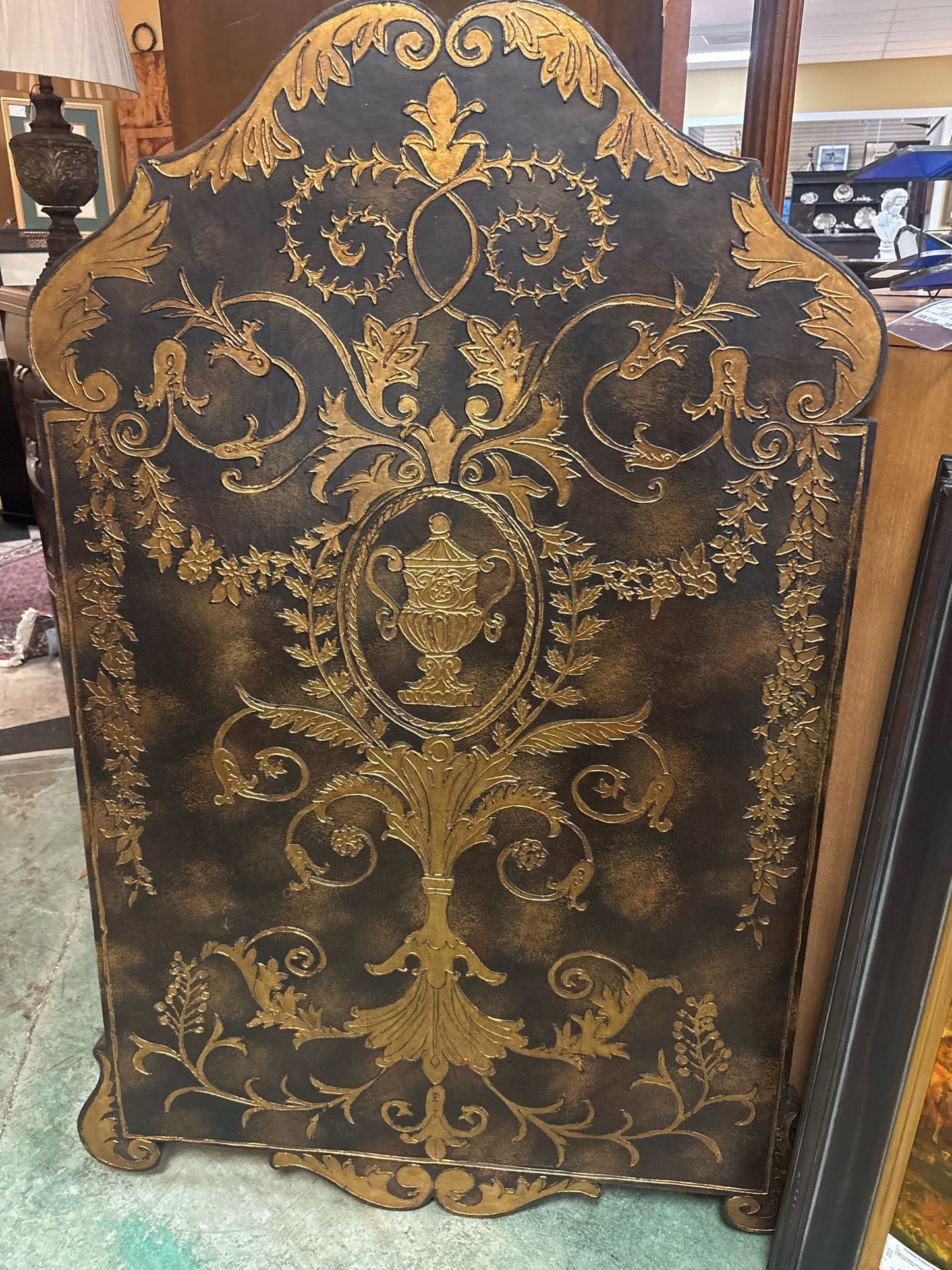 French Provencial Hand Painted Wall Art-Gold & Brown (53.5x33)