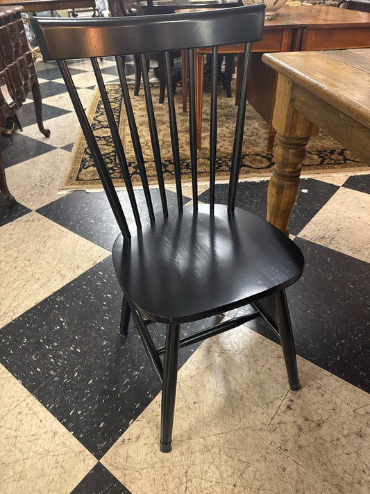 Black Wooden Windsor Chairs - Set of Six