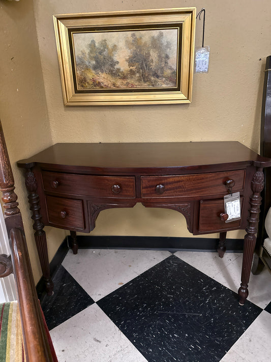Mahogany Vanity 4 Drawers with Detailing