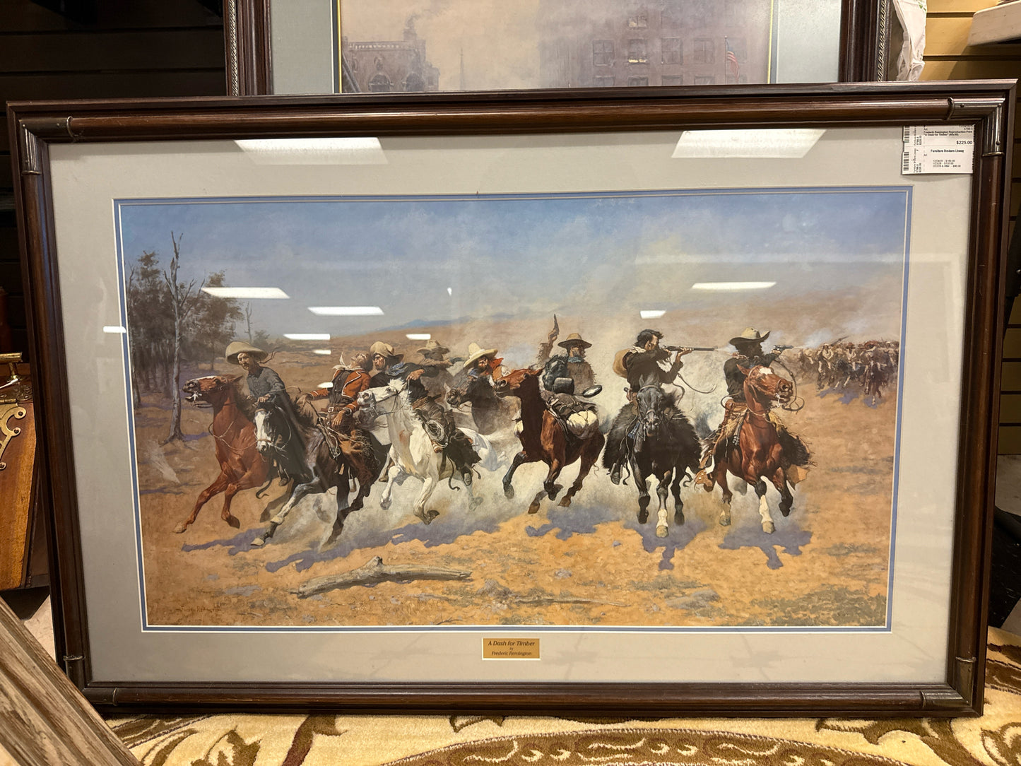 Frederik Remington Reproduction Print "A Dash for Timber" (45x30)